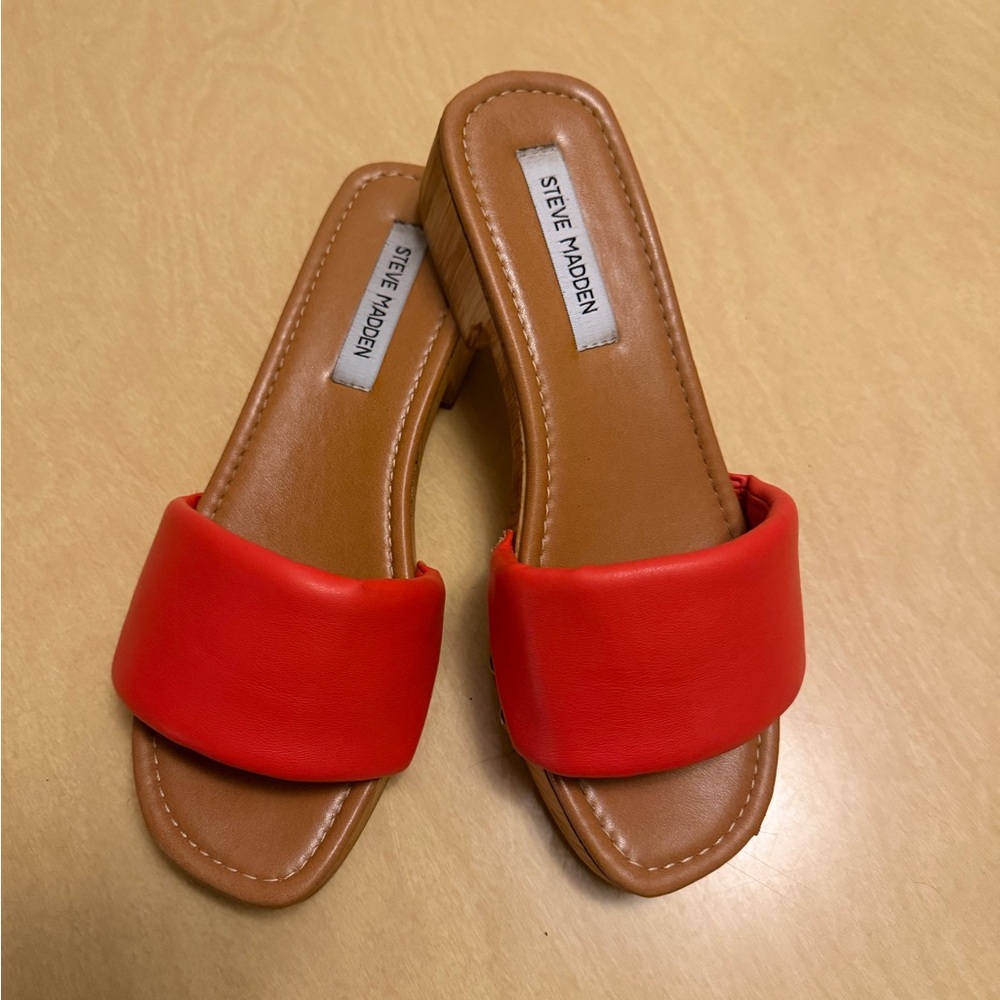 Steve Madden Women's Orange Open-Toe Mules